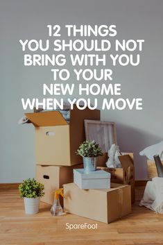 boxes stacked on top of each other with the words, 12 things you should not bring with