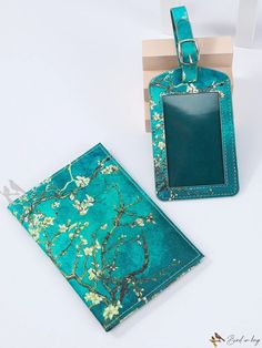 Bird in Bag - Premium Floral Design Passport Case and Luggage Tag Set - Stylish Travel Essentials for Men and Women: Passport Holder, Cover, Wallet, Bag, and Pouch - Ideal for Travel, School, or Vacation - Complete Accessory Set for a Flawless Holiday Season Travel Essentials For Men, Essentials For Men, Travel Essentials Men, Embroidered Handbag, Stylish Letters, Passport Case, Travel Tote Bag, Travel School, Bird Patterns