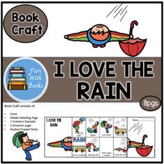 i love the rain book craft kit with instructions for children's books and crafts