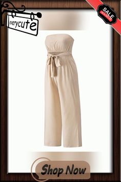 Apricot Tube Tie Waist Backless Jumpsuit Fitted Tie-back Jumpsuits For Summer, Backless Tie-back Jumpsuit For Day Out, Beach Maxi Length Tie-back Jumpsuits And Rompers, Spring Tie-back Overall Jumpsuit, Stretch Backless Solid Color Jumpsuit/romper, Backless Jumpsuit, Apricot, Jumpsuit Romper, Jumpsuit