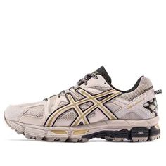 Asics Gel-Kahana8 Shoes Khaki 1011B109-201 (SNKR/Men's/Low Top/Professional) Casual Asics Trail Running Shoes For Walking, Asics Low-top Trail Running Shoes For Walking, Asics Trail Running Shoes For Walking, Beige Running Shoes With Vibram Sole, Asics Beige Sneakers For Sports, Asics Trail Running Shoes Lace-up, Functional Asics White Trail Running Shoes, White Asics Trail Running Shoes, Asics Trail Running Sneakers