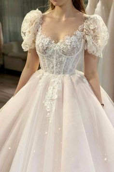 Prom Elegant, Wedding Dress Ideas, Corset Dress Prom, Princess Wedding Dress, Gowns Prom, Ball Gowns Evening, Gowns Wedding