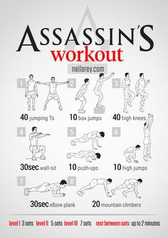 the workout poster shows how to do an exercise