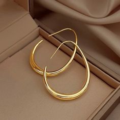 These unique 925 Silver Plated Geometric Oval Hoop Earrings are the perfect way to add a modern, stylish edge to any look. Made from high-quality materials, they will stay shining for years to come! With a sleek design, they'll add a touch of sophistication no matter what you're wearing. Oval Hoop Earrings, Writing Gifts, Copper Material, Pure Gold, Fashion Accessories Jewelry, Jewelry Earrings Hoops, Gold Gold, Party Wedding, Earrings For Women