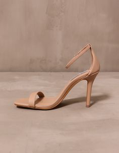 inner side of the thin straps on the care to dance heel on cement background - elle bleu shoes Wedding Guest Heels, Tan Sandals Heels, Brown Boots Fashion, Bridesmaids Heels, Spring Heels, Dance Heels, Neutral Heels, Prom Accessories, Beige Heels