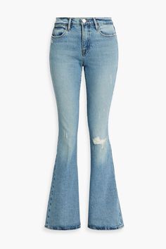 Jeans For Woman, Clothing Care, Short Jumpsuit, Flared Jeans, Light Denim, High Rise Jeans, Badgley Mischka, Von Furstenberg, High Jeans