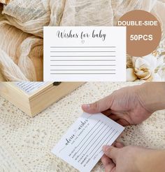 Amazon.com: Baby Shower Advice and Wishes Cards for Parents To Be, 50 Pcs Double-Sided Baby Prediction Cards, Gender Reveal Party Keepsake, Baby Shower Decorations and Activities, Includes Wood Keepsake Box : Home & Kitchen Cards For Parents, Baby Prediction Cards, Wood Keepsake, Wood Keepsake Box, Baby Shower Advice, Parents To Be, Baby Prediction, Wishes For Baby, Reveal Party