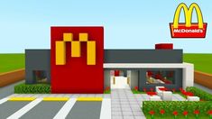 a mcdonald's restaurant is shown in minecraft