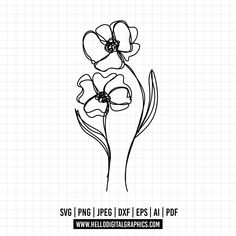 a line drawing of flowers with the words svp png file files aipopf