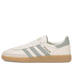 adidas Handball Spezial 'Off White Silver Green' IF9730 Spezial Adidas Shoes, Fashion Travel Outfit, Silver Outfits, Shoes For School, Adidas Handball Spezial, Adidas Handball, Shoe Wishlist