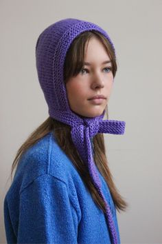 Say hi to a new product at our shop: knitted bonnet. At the moment, the most trend-driven style is the bonnet, a modern version of the headgear popular among Puritans in the 17th century, and its very close relation, the knitted hood, a crafty version of a balaclava without the face covering. Bonnets are a perfect beanie and balaclava hybrid. Great hat alternative that ought to be on your radar. Made from 70% merino wool and 30% microfiber. Handmade with love. in the personalization line, indica Knitted Bonnet, Bonnet Hat, Knitted Hood, Face Covering, Turbans, Face Coverings, Style Expert, Hair Accessories Headbands, 17th Century