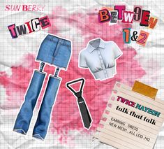 an advertisement for twine between two jeans and a pair of suspenders with scissors