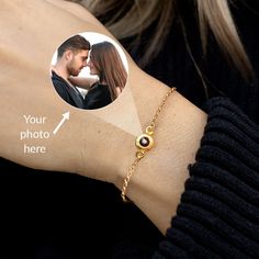 Your Classic Photo Bracelet will contain a black photo stone so that you can carry your beloved memories with you everywhere you go. Just peek inside the stone or hold the photo stone up to your phone camera to see the image inside. Chain Length: 6" with 2" extender Charm Width: 0.25" Chain Size: 3mm Cable Chain Bracelet With Picture Inside, Memory Jewelry, Picture Bracelet, Secret Photo, Classic Photo, Bracelets With Meaning, Black Photo, Photo Charms, Phone Camera