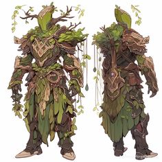 the concept art for an upcoming video game is shown in full color and it appears to be made out of leaves