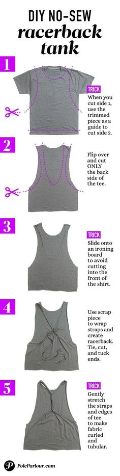 the instructions for how to make a tank top