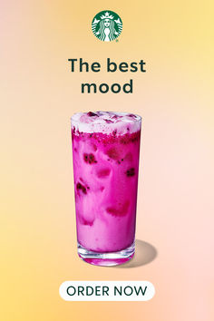 the best mood order now is available on starbucks's new menu, which includes an iced drink