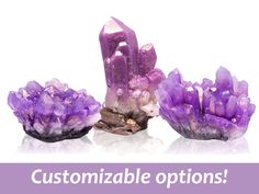 These handmade and vegan decorative Amethyst luxury soaps are a perfect fragrance addition to anywhere in your home. Wherever you put the soap, it will spread its beautiful scent in a natural way throughout your home. You can choose the scent yourself. This soap is exclusively used as a decoration soap. For an extra fragrance experience, you can combine these soaps with our candles. ♦ Amethyst ♦ Amethyst is known as the stone of spirituality. Amethyst helps build non-judgmental behavior and make Crystal Products, Glycerin Soap Base, Crystal Soap, Celestite Crystal, Decorative Soaps, Titanium Quartz, Crystal Cave, The Used, Luxury Soap