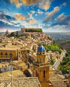 an aerial view of the old town of mater, italy