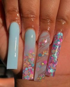 Pastel Acrylic Nails, Nails Acrylic Coffin