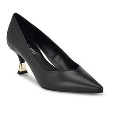 These Nine West Andes women's dress pumps are perfect for the office or a night out. Click this FOOTWEAR GUIDE to find the perfect fit and more! FEATURES Sleek design Flared heel Slip-on for easy on and offDETAILS Synthetic upper, lining and midsole Rubber outsole Pointed toe Slip-on 2.24-in. heel Spot clean Imported Size: 8. Color: Black. Gender: female. Age Group: adult. Shoes Heels Pumps, Pump Dress, Shoe Size Chart, Women's Dress, Black Faux Leather, Pump Shoes, Nine West, Pumps Heels, Sleek Design