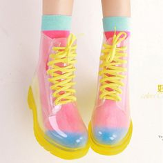 Candy Colors Martin Transparent Waterproof Rain Boots sold by Fashionstyle. Shop more products from Fashionstyle on Storenvy, the home of independent small businesses all over the world. Sand Boots, Bright Shoes, Top Women Shoes, Water Shoes Women, White Shoe, Kawaii Shoes, Blue Green Orange, Jelly Shoes, Water Shoes