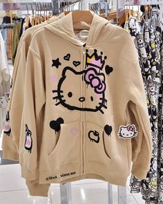 Zip Up Hoodie Oversized, Sanrio Clothes, Hello Kitty Hoodie, Kitty Clothes, Hello Kitty Clothes, Hello Kitty Accessories, Hello Kitty Pictures, Hello Kitty Items, Hello Kitty Collection