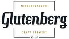 the logo for gluenberg craft brewery, which is located in microbasserie