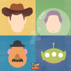 four different avatars with hats and mustaches