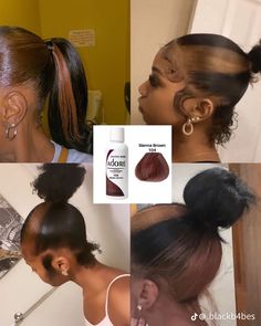 Peekaboo Hair Color Natural Hair, Hair Color Ideas For Dreads, Colours To Dye Your Hair Black Women, Peekaboo Highlights On Black Hair, Black Hair With Skunk Stripe, Strip Hair Dye From Hair, Dyeing Natural Hair, Adore Hair Dye Black Women, Dyed Natural Hair For Black Women