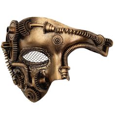 PRICES MAY VARY. Cool Looking Steampunk:unique, cyborg, nostalgic and mysterious.Made a perfect addition to your cosplay outfit. Special Process: All mechanical parts are precision stitched and hand-bonded. The three-dimensional feeling is very strong. Looks Very Expensive: All mechanical parts are precisely stitched and hand-bonded,a lot of detail on mask definitely worth it. New Upgraded Version: The design of adjustable elastic band, make sure you no more uncomfortable and slipping mask. Occa Masquerade Mask Prom, Masquarade Mask, Mask Prom, Gold Masquerade Mask, Mask For Halloween, Masquerade Halloween, Steampunk Mixed Media, Steampunk Mask, Venetian Masquerade Masks