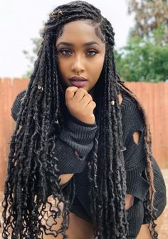 Goddess Locks, Honey Hair Mask, Corn Rows, New Natural Hairstyles, Locs Styles, Faux Locks, Faux Hair, Kanekalon Hairstyles, Marley Hair