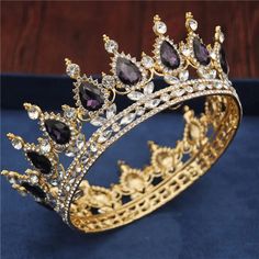 43990403383494 Hair Ornaments Wedding, Tiara Hair, Wedding Hair Jewelry, Vintage Tiara, Metal Crown, Royal Queen, Crystal Tiaras, Bride Accessories, Crystal Crown