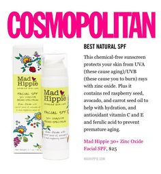 Press & Reviews | Mad Hippie Mother Earth Living, Natural Spf, Organic Spa, Essence Magazine, Natural Skin Care Products, Carrot Seed Oil, Raspberry Seeds, Natural Facial, Yoga Journal