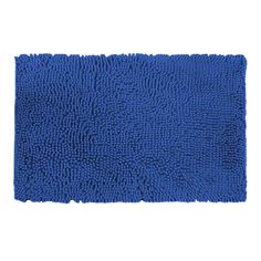 a blue rug on a white background