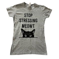 Nwot. Tultex Brand. Fitted Cat Graphic T-Shirt, “Stop Stressing Meowt.” Pet Friendly Home. Discounts On Bundles Of 2 Or More Items! Fitted Gray T-shirt With Letter Print, Fitted Gray Graphic Tee, Fitted Gray Text Print T-shirt, Fitted Gray T-shirt With Text Print, Black Relaxed Fit Tops With Cat Design, Black Relaxed Fit Top With Cat Design, Fitted Cat Print Graphic Tee T-shirt, Fitted Cat Print Graphic Tee, Fitted Casual T-shirt With Cat Design