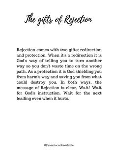 the gift of reflection is written in black ink on a white background with an image of a