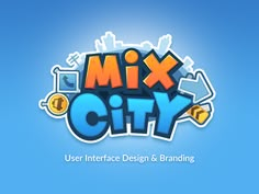 the logo for mix city user interface design and branding