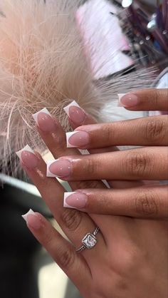 White Deep French Nail, V Shaped French Tip Nails Short, Short Deep French Nails, French Tops, Acrylic Nail Designs Classy, Short French, French Tip Acrylic Nails