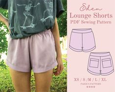 an image of a woman's shorts sewing pattern