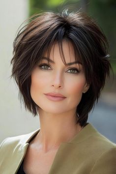 hairstyles, fashion, confidence Shoulder Length Choppy Haircuts, Sassy Haircuts For Women Over 50, Cute Short Haircuts For Round Faces, Short Sassy Hair Over 50, Bobs With Bangs For Older Women, Gentle Hairstyles, Layered Hair Bob, Short Hair With Wispy Bangs, Light Wispy Bangs