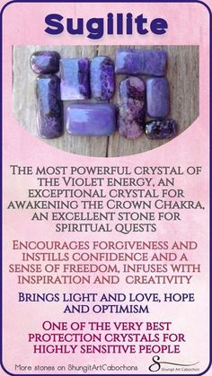 Sugilite Stone, Highly Sensitive People, Protection Crystals, Psychic Medium, The Crown Chakra