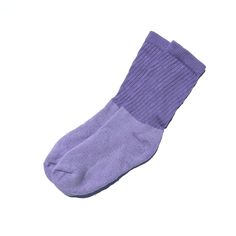 SOCKS — PANSY Comfortable Purple Cotton Socks, Tube Socks, Top View, Pansies, Snug Fit, Socks, Dye, Elastic, Purple