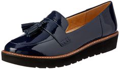 Naturalizer Womens August Leather Almond Toe Loafers, Navy, Size 8.5 Blue Dress Shoes, Blue Loafers, High Ankle Boots, Moroccan Dress, Naturalizer Shoes, Dress Shoes Womens, Block Heels Sandal, Ankle Strap Sandals