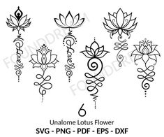 some flowers and swirls are drawn in black ink on a white background with the words,