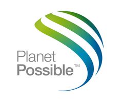 the planet possible logo on a white background