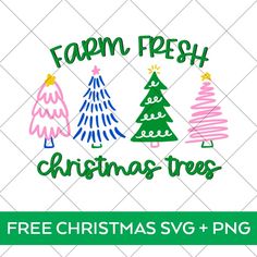 farm fresh christmas trees svg and png