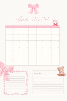 June Calendar 2024 Aesthetic, Coquette Schedule Template, Pink Calendar Aesthetic, June 2024 Calendar, Calender 2024 Aesthetic Printable, Coquette Calendar, June 2024 Calendar Printable, Cute June Calendar 2024, Calendar June 2024