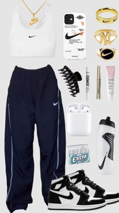 #outfitinspo #beauty #nike #nikeoutfit Nike Outfit Inspiration, Nike Spring Outfits, Sporty Nike Outfits, Nike Summer Outfits For Women, Clothes For 13 Yo, Outifit Nike, Nike Fits Women, Full Nike Outfit