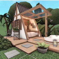 Bloxburg Cottage, Preppy House, Blocksburg Room Ideas￼, Garden Cabins, Bloxburg House Ideas 1 Story, Bloxburg House Ideas Layout, Bloxburg House Ideas 2 Floor, Bangunan Minecraft, House Decorating Ideas Apartments