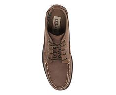 Eastland Seneca Men's Chukka Boot Relive your camp days in the handsewn moccasin-styled Eastland Seneca men's chukka Boot. With a leather upper and rear pull tab, this lace-up Boot has a classic look that will go great with practically everything. The Memory Foam footbed cushions your foot while the Rubber sole provides traction and absorbs shock. Leather upper Lace-up closure Rear pull tabMemory Foam footbed Rubber sole Rugged Moccasins With Round Toe For Outdoor, Rugged Outdoor Moccasins With Round Toe, Rugged Moc Toe Moccasins For Outdoor, Casual Brown Chukka Boots For Outdoor Work, Casual Moc Toe Chukka Boots For Outdoor Activities, Brown Moc Toe Chukka Boots For Outdoor Activities, Casual Moccasins With Goodyear Welt Construction, Moccasins Style, Chukka Boots Men